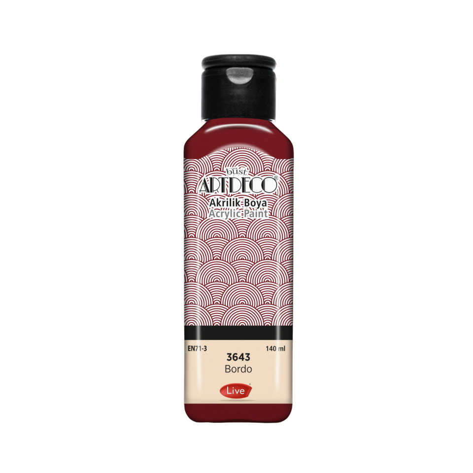 Artdeco 070R-3643 Akrilik Boya 140 ml Bordo