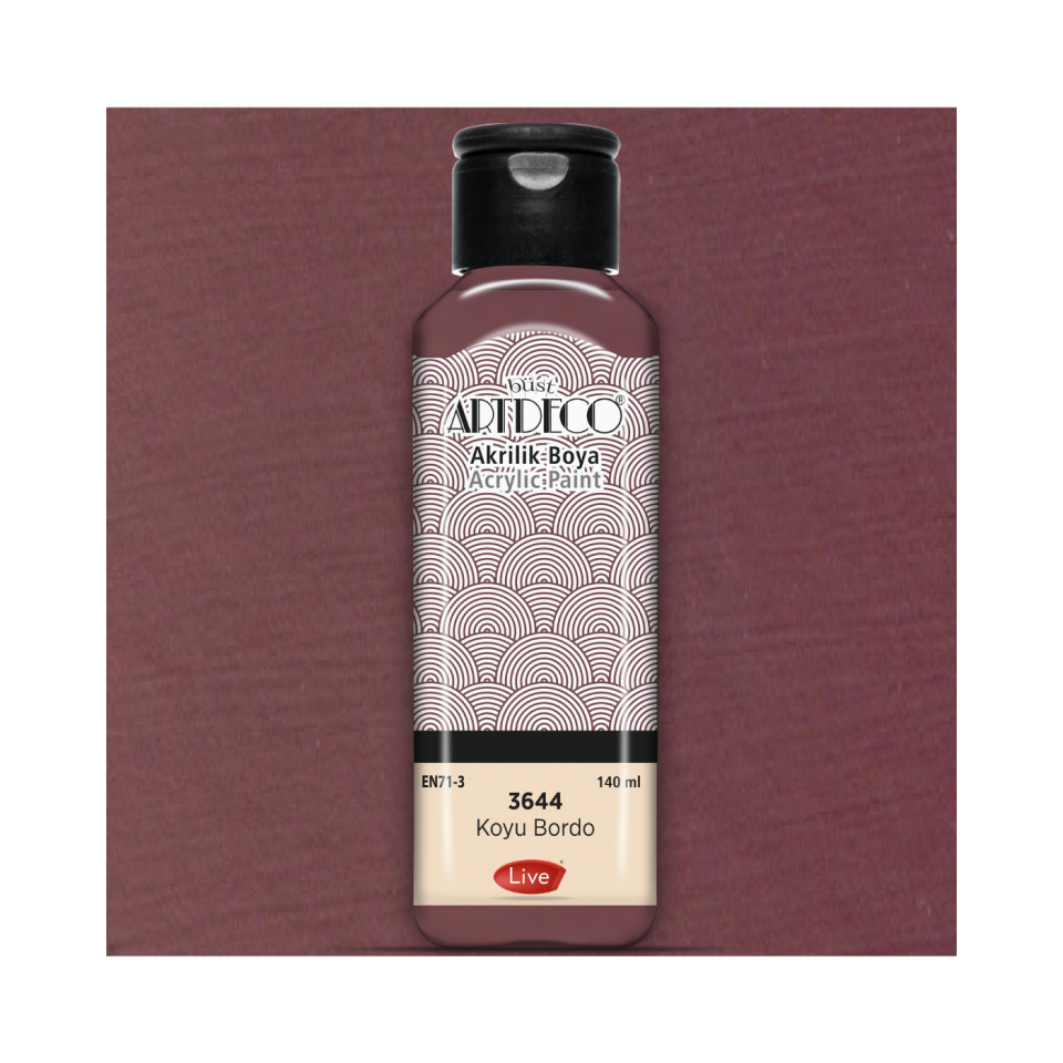 Artdeco 070R-3644 Akrilik Boya 140 ml Koyu Bordo