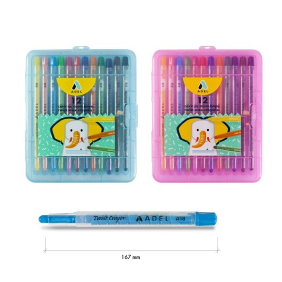 Adel Cevır-Ac Mum Boya 12 Renk 844101