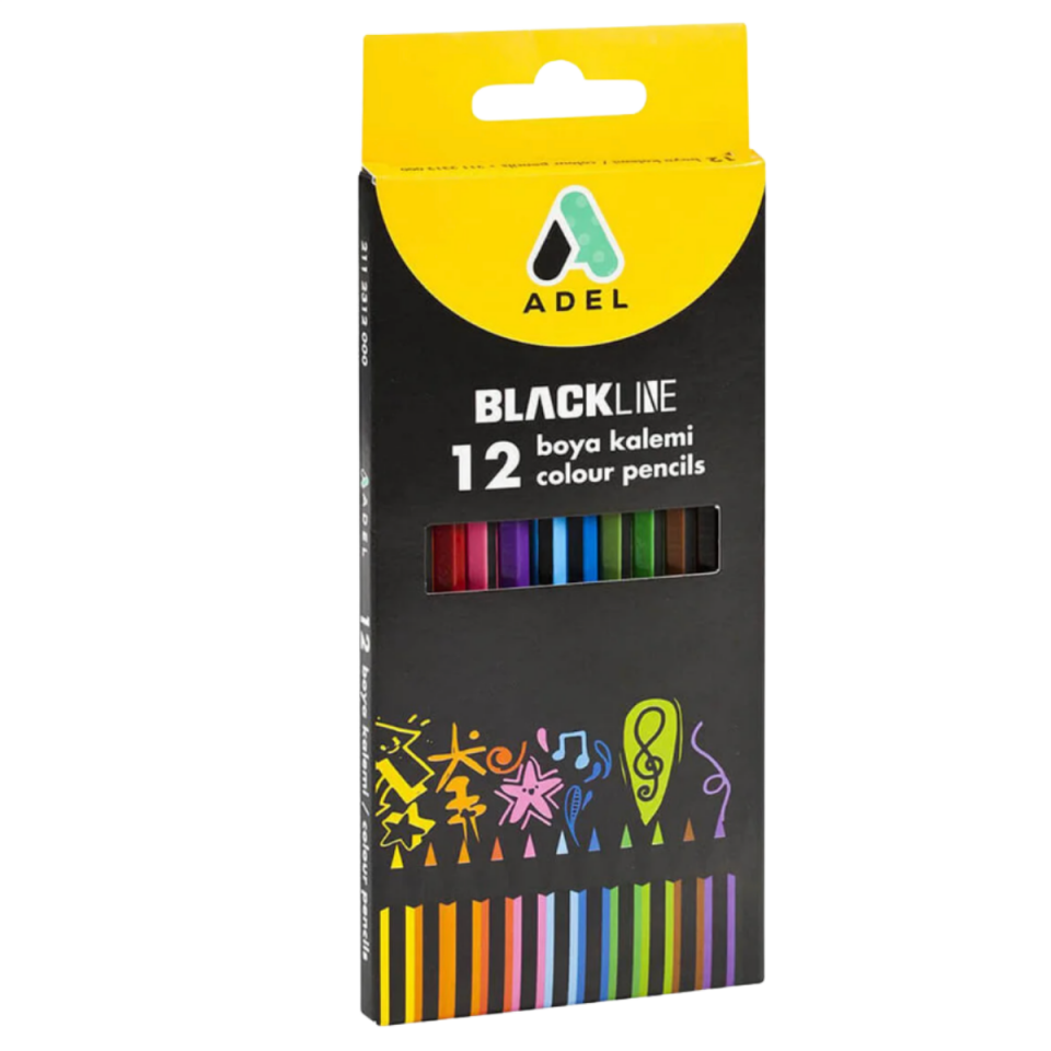 Adel Blackline Boya Kalemi 12 Renk Tam Boy 312000