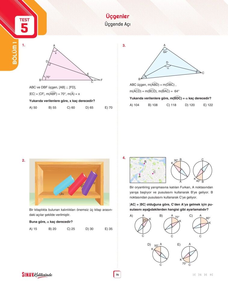 Sınav Yayınları Sınav Kalitesinde AYT Geometri Soru Bankası
