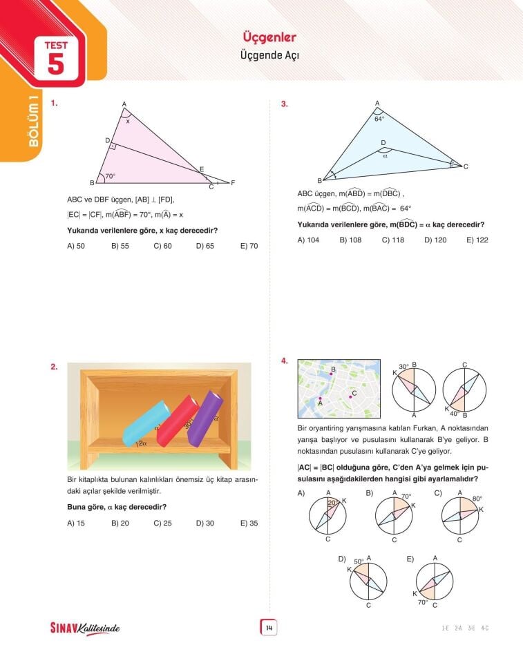 Sınav Yayınları Sınav Kalitesinde AYT Geometri Soru Bankası