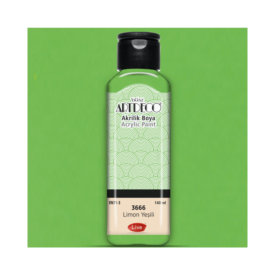Artdeco 070R-3666 Akrilik Boya 140 ml Limon Yeşili