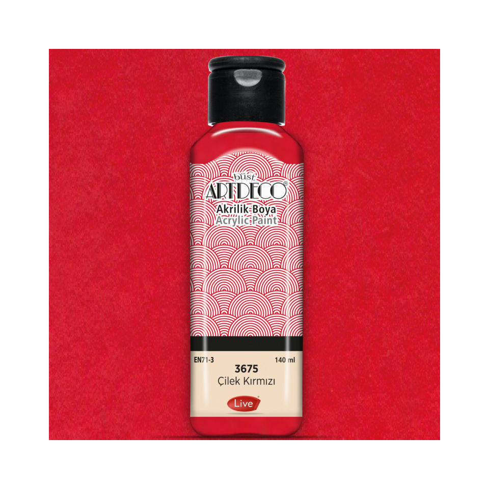 Artdeco 070R-3675 Akrilik Boya 140 ml Çilek Kırmızı