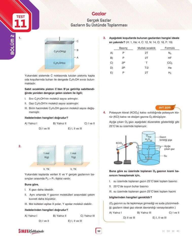 Sınav Yayınları Sınav Kalitesinde AYT Kimya Soru Bankası