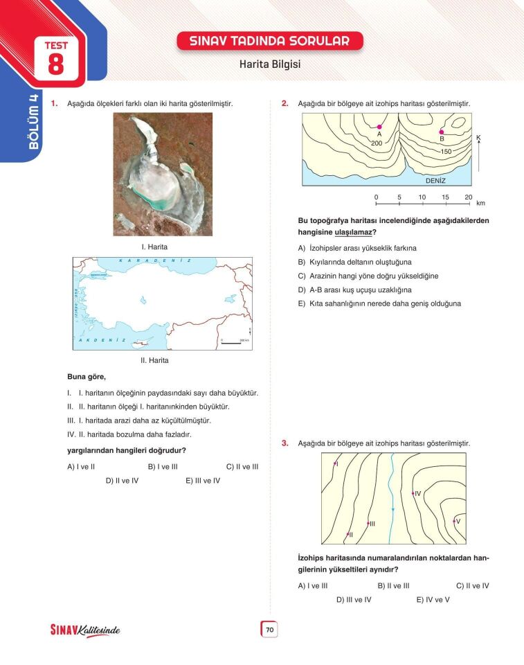 Sınav Yayınları Sınav Kalitesinde TYT Coğrafya Soru Bankası