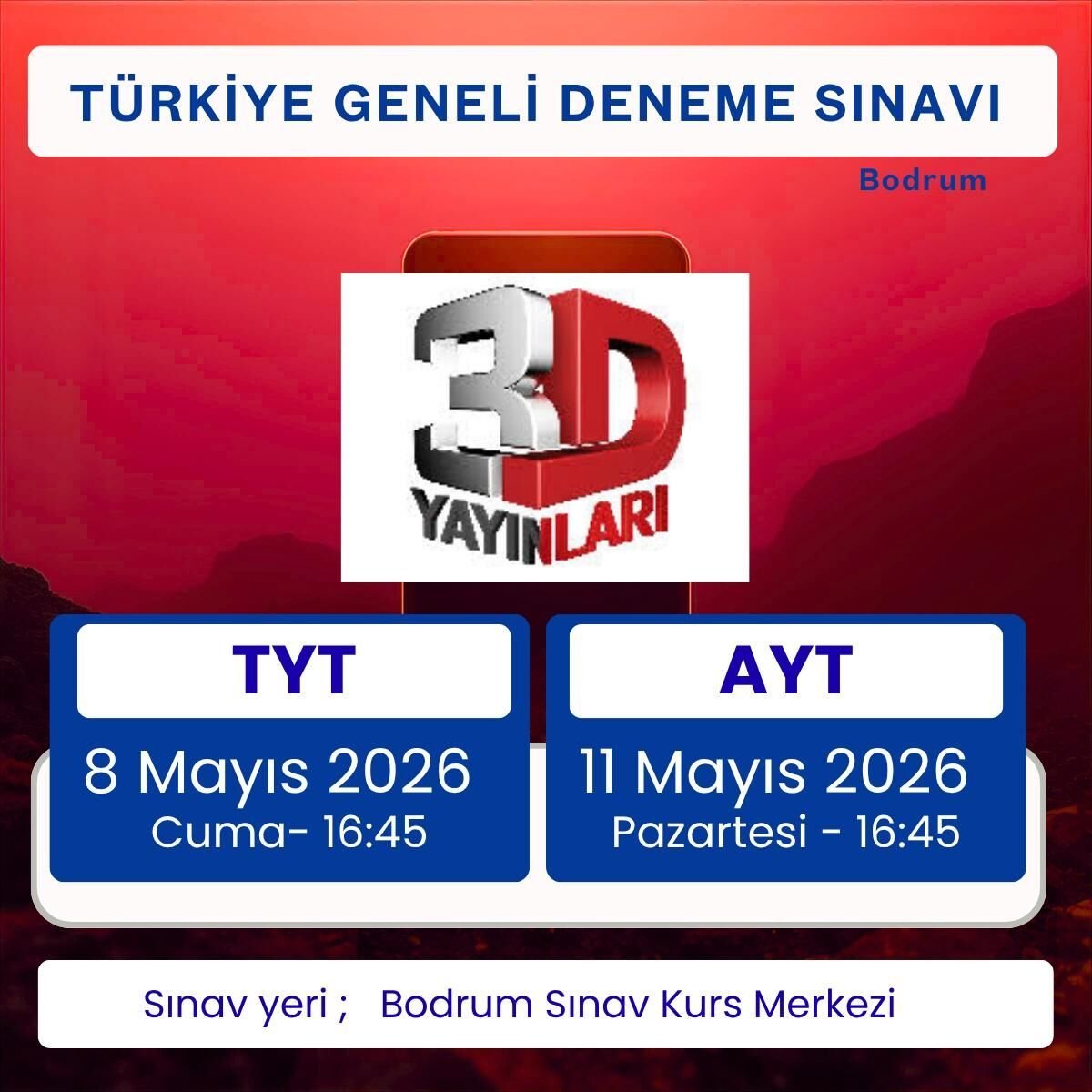 3D Yayınları Deneme Sınavı TYT-AYT-4