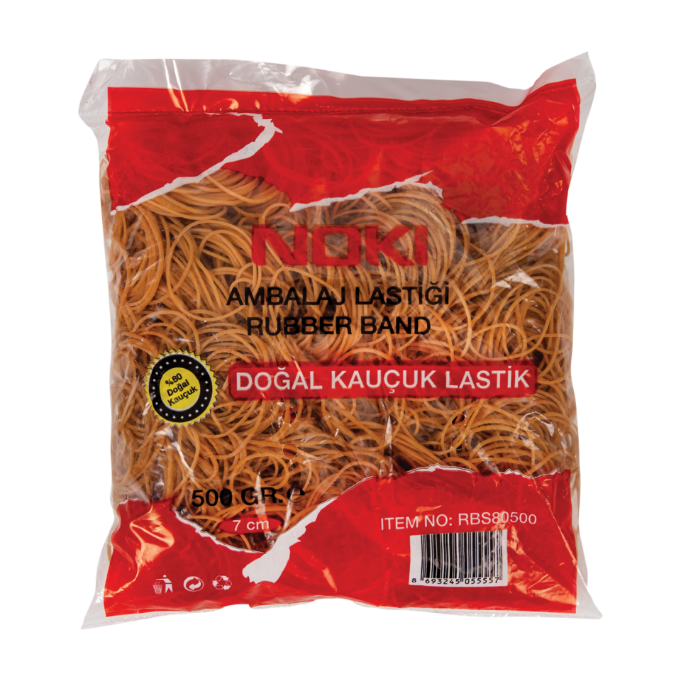 Noki Ambalaj Lastiği %80 Kauçuk 7cm 500 Gr. Poşet