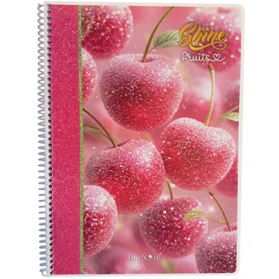 UniNote Shine Spiralli Kabartma Kapak A4 72 Yp.Çizgili Defter 02