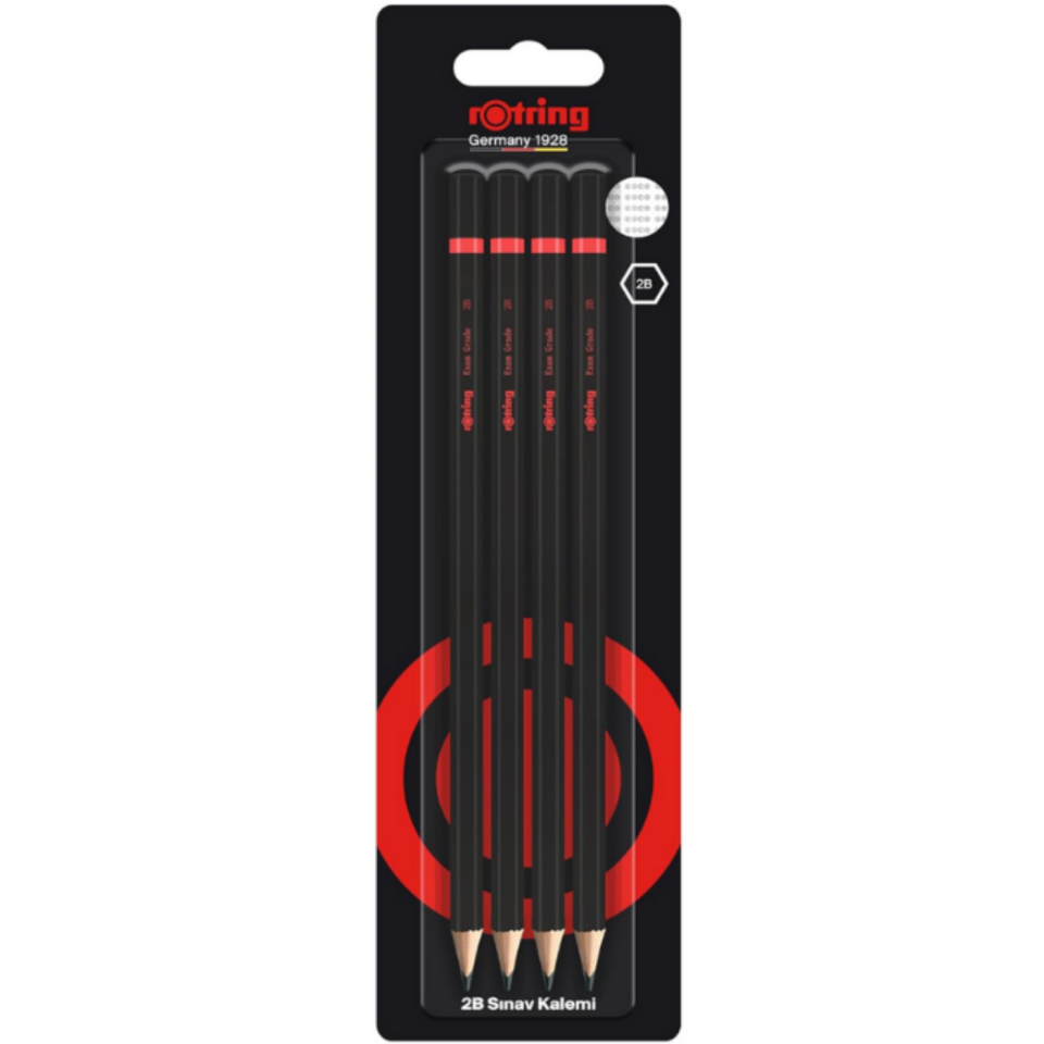 Rotring 2B Sınav Kalemi, 4'lü Paket