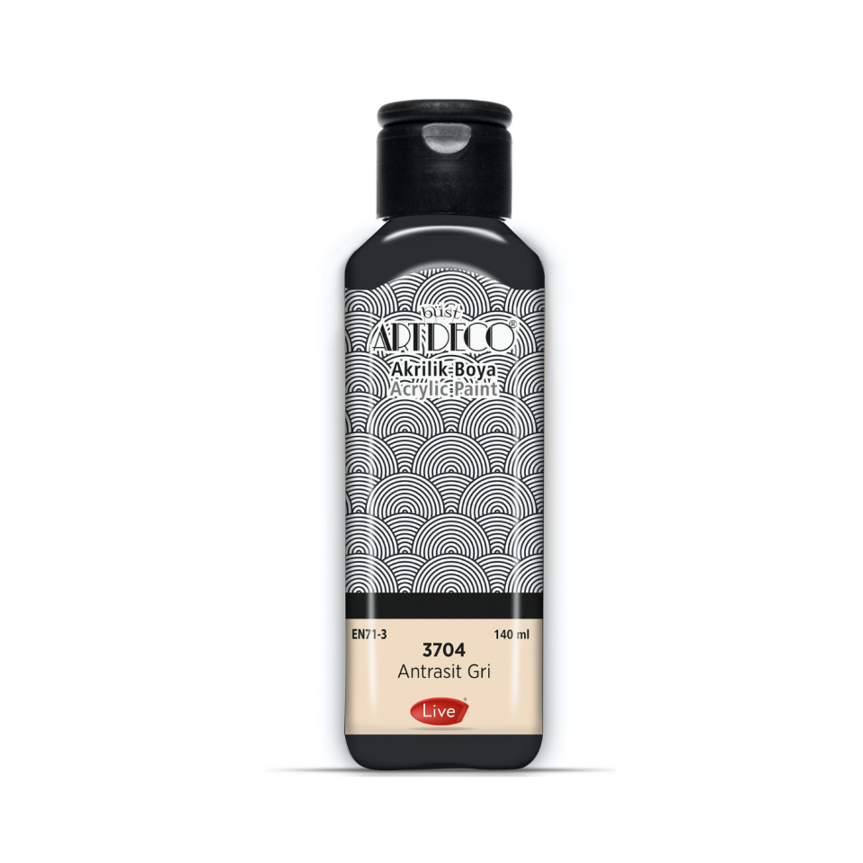 Artdeco 070R-3704 Akrilik Boya 140 ml Antrasit Gri