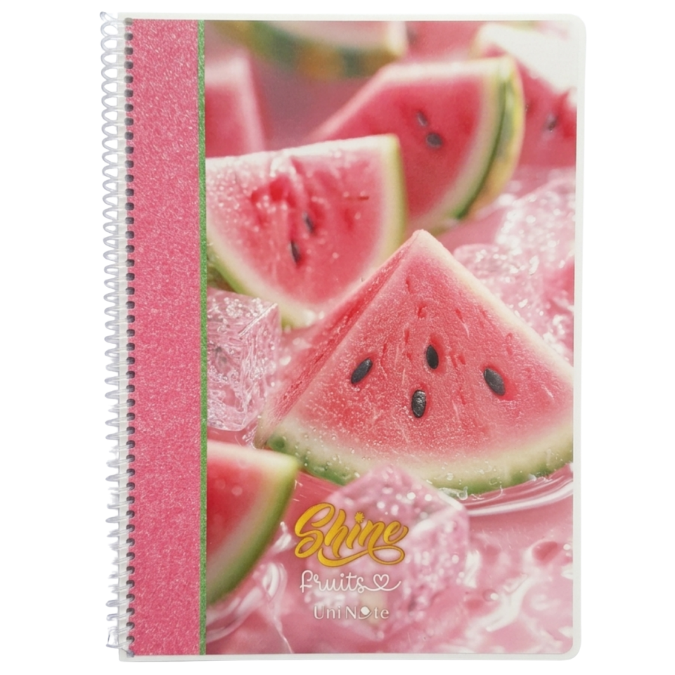 UniNote Shine Spiralli Kabartma Kapak A4 72 Yp.Çizgili Defter 05