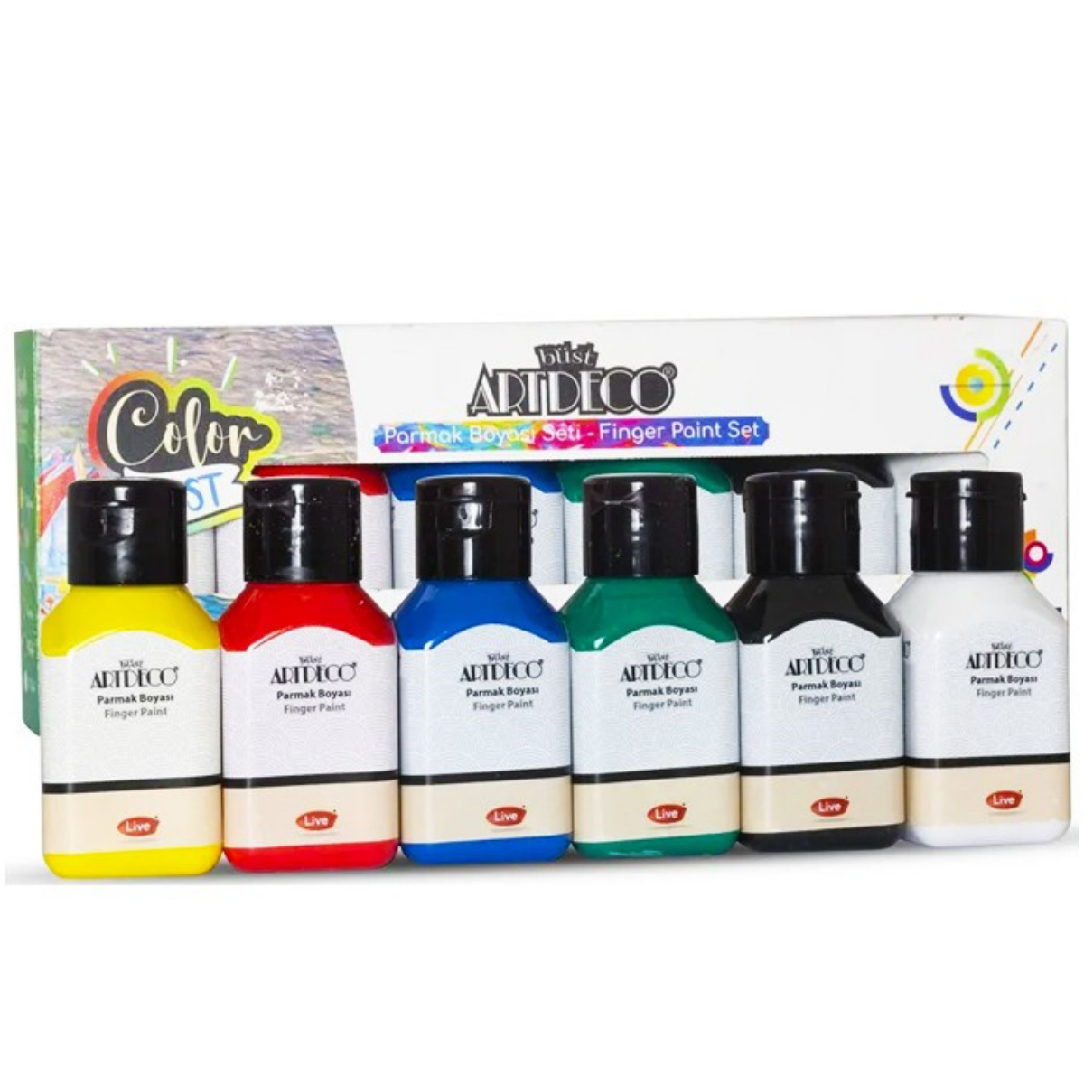  Artdeco 118I-As2 Parmak Boya 6X75Ml Set Pastel Renkler