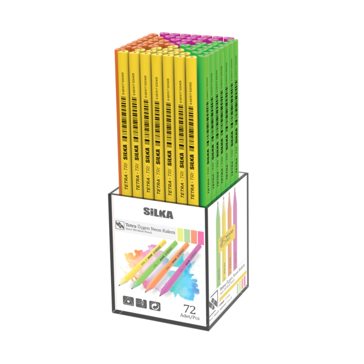 Art.40 Silka 72 Li Trı Shıny Neon Kurşun Kalem