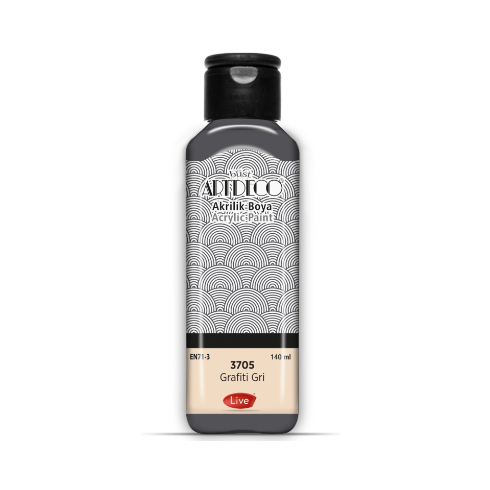 Artdeco 070R-3705 Akrilik Boya 140 ml Grafiti Gri