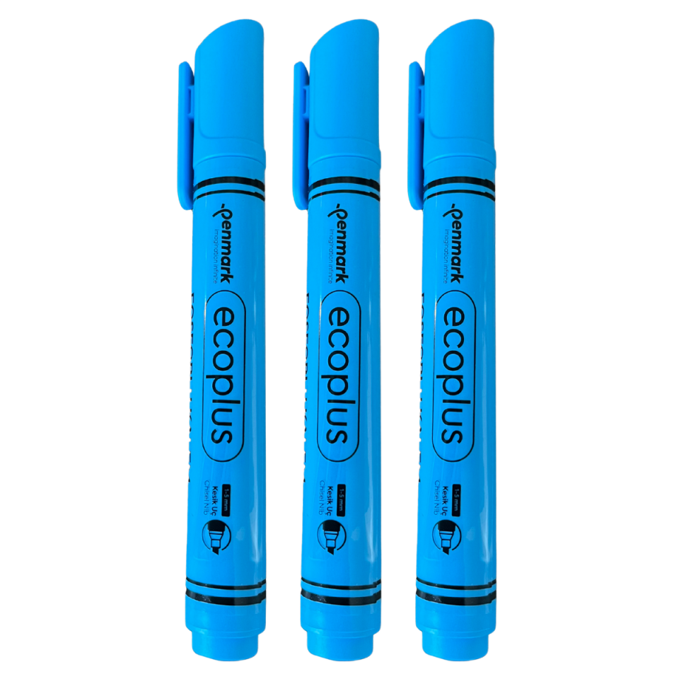 Penmark Hs1300-05 Ecoplus Kalem Tipi Fosforlu Kalem Mavi