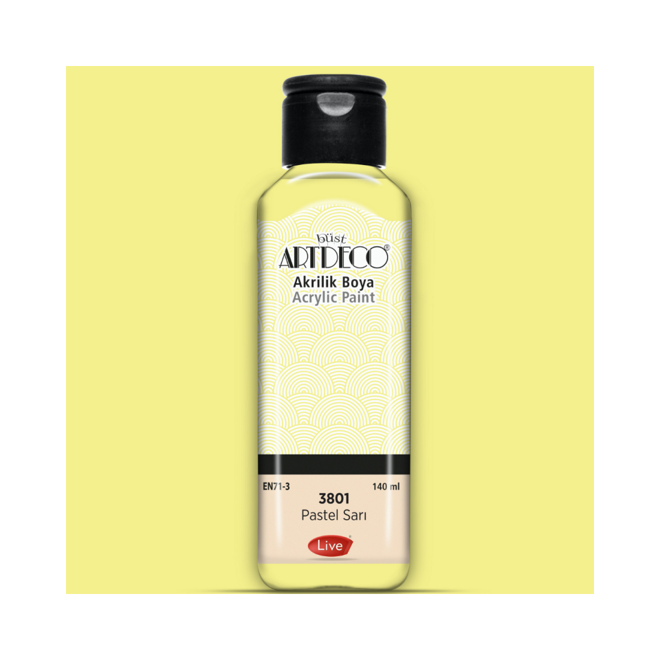 Artdeco 070R-3801 Akrilik Boya 140 ml Pastel Sarı