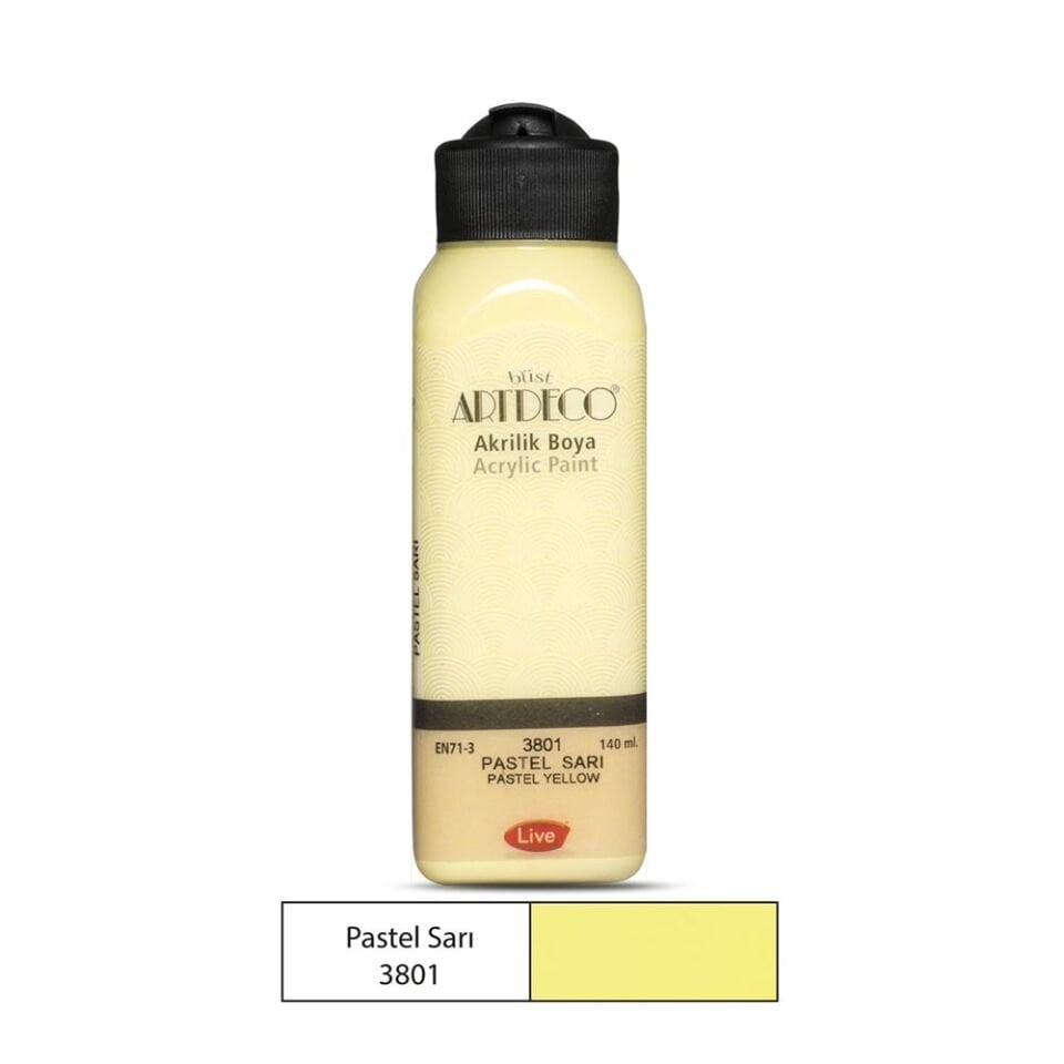 Artdeco 070R-3801 Akrılık Boya 140Ml Pastel Sarı