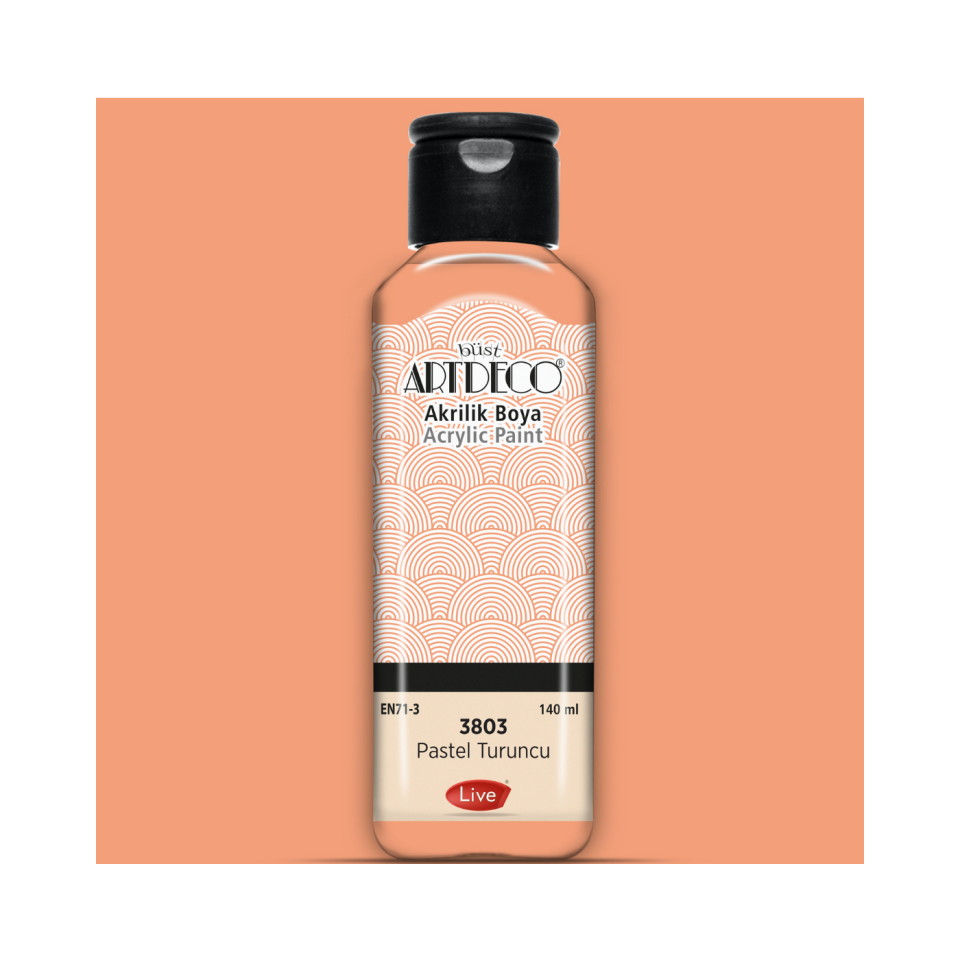Artdeco 070R-3803 Akrilik Boya 140 ml Pastel Turuncu