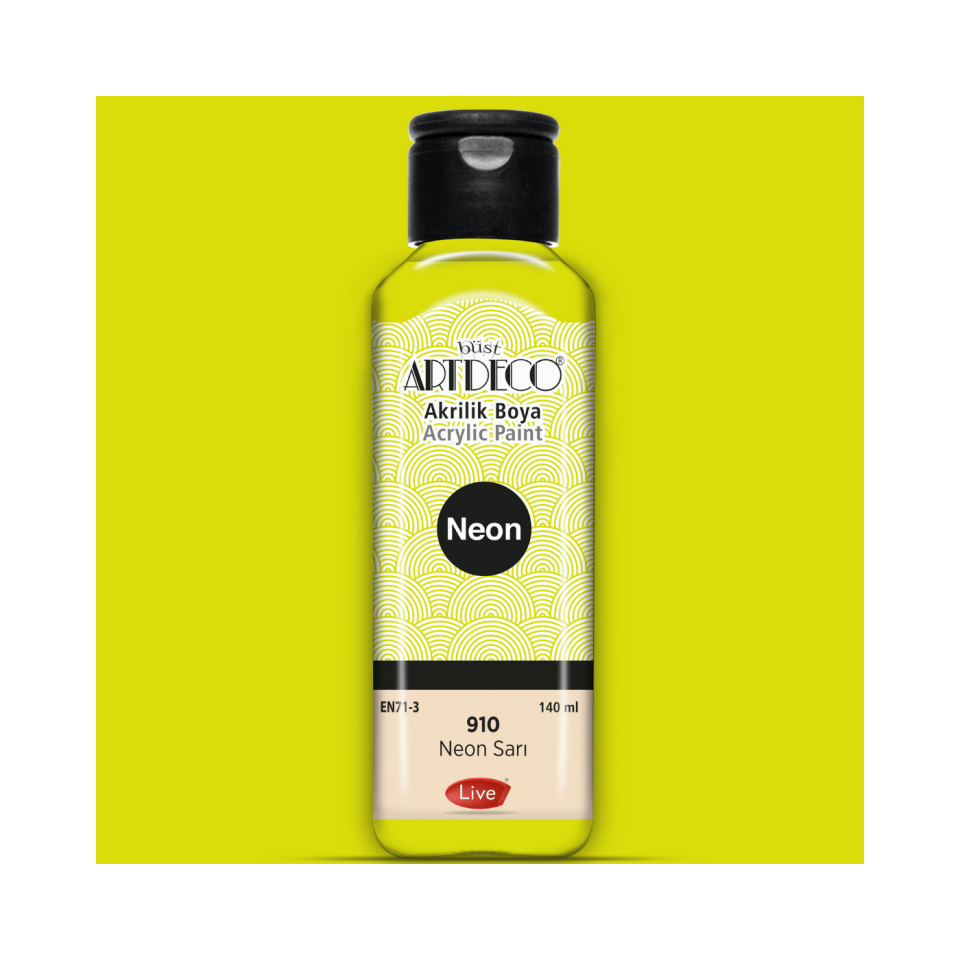 Artdeco 070R-910 Akrilik Boya 140 ml Neon Sarı