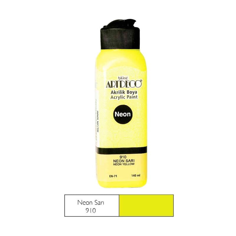 Artdeco 070R-910 Akrılık Boya 140Ml Neon Sarı