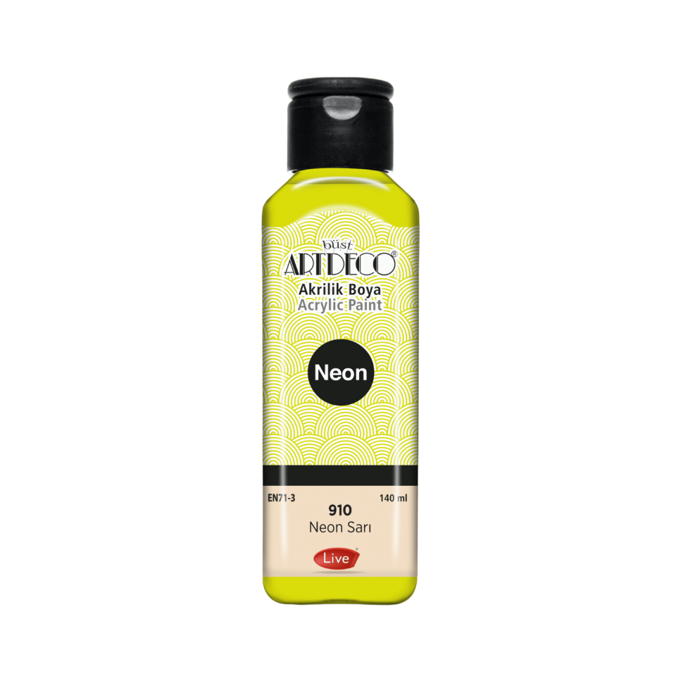 Artdeco 070R-910 Akrilik Boya 140 ml Neon Sarı