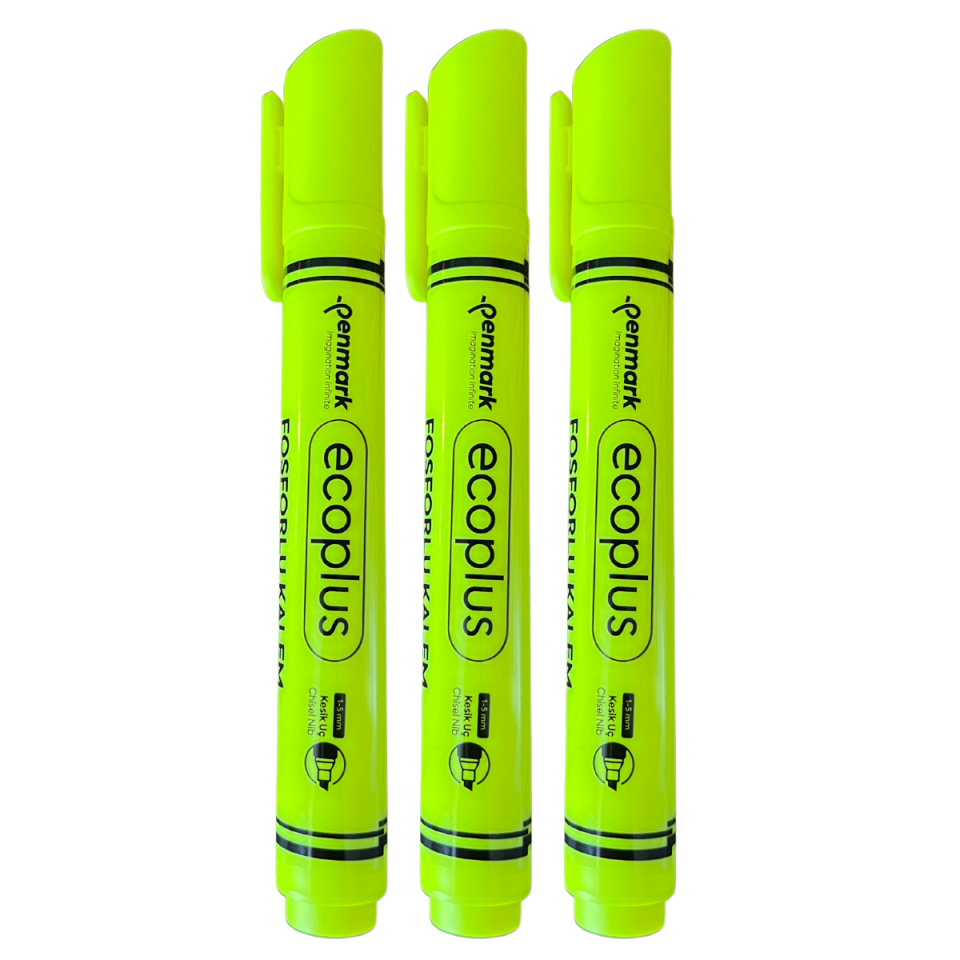 Penmark Hs1300-01 Ecoplus Kalem Tipi Fosforlu Kalem Sarı