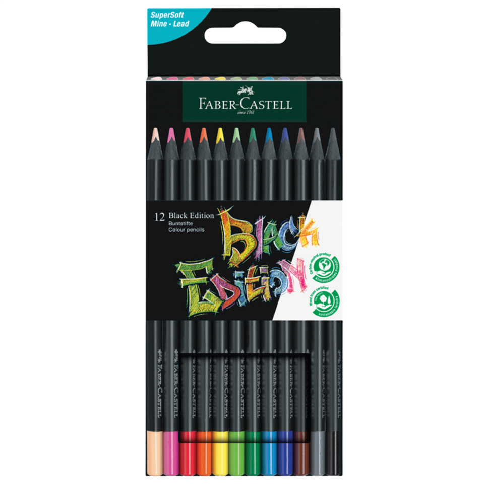 Faber Castell Black Edition Boya Kalemi 12 Renk 116012
