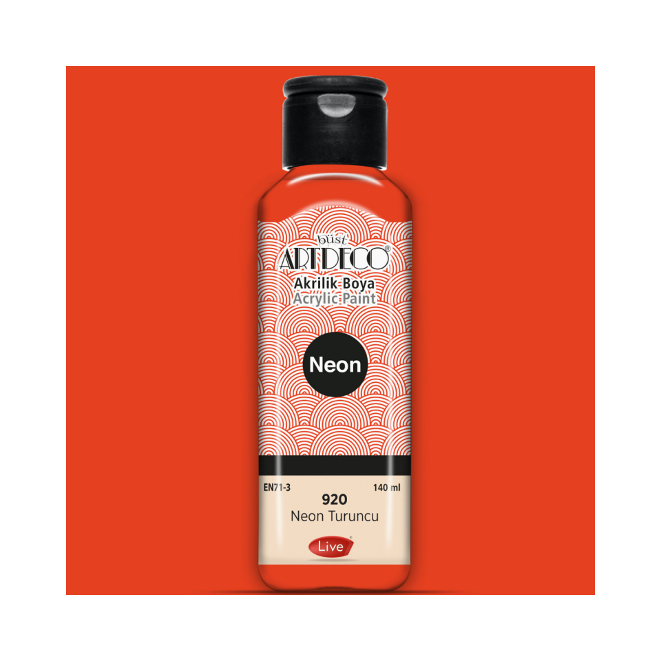Artdeco 070R-920 Akrilik Boya 140 ml Neon Turuncu