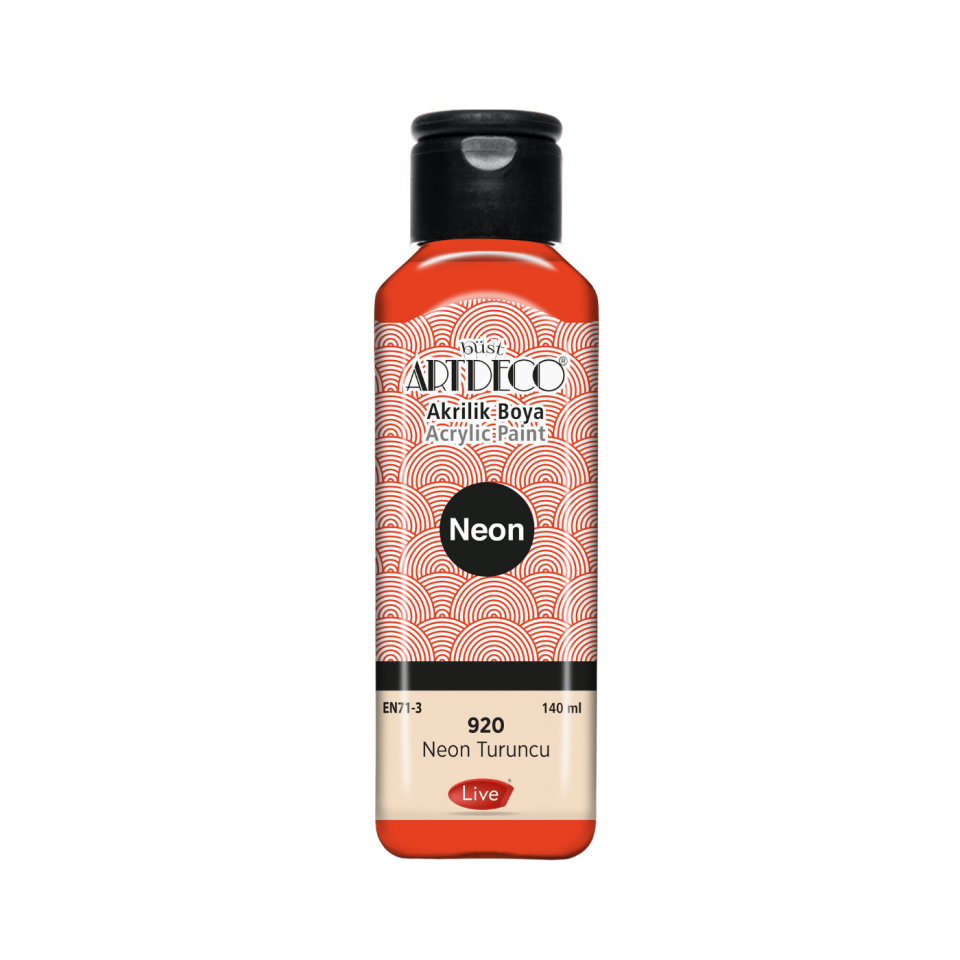 Artdeco 070R-920 Akrilik Boya 140 ml Neon Turuncu