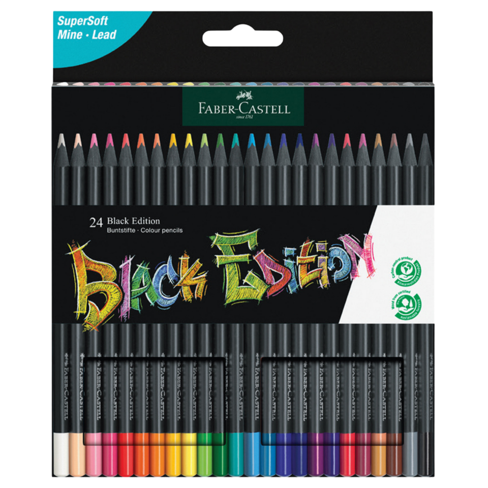 Faber Castell Black Edition Boya Kalemi 24 Renk 116424