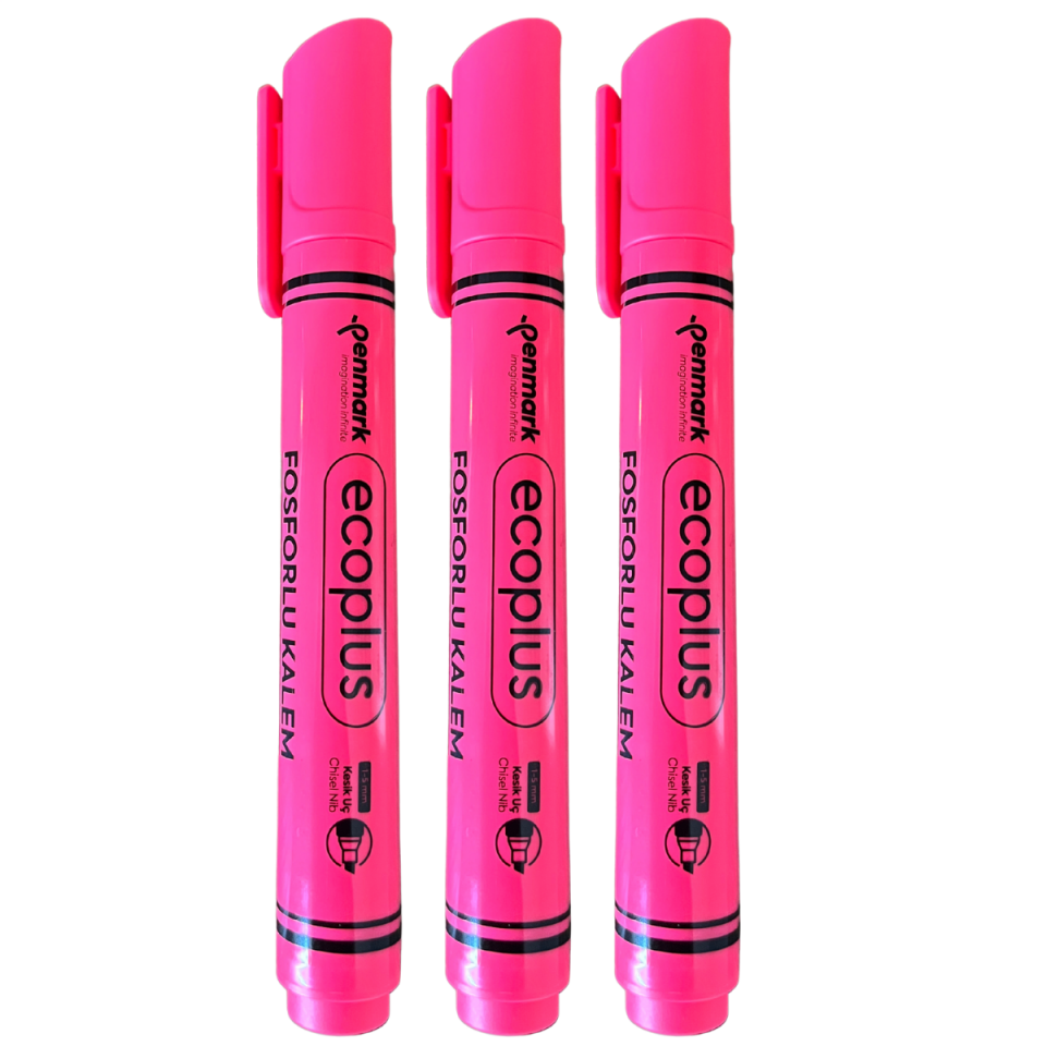 Penmark Hs1300-04 Ecoplus Kalem Tipi Fosforlu Kalem Pembe