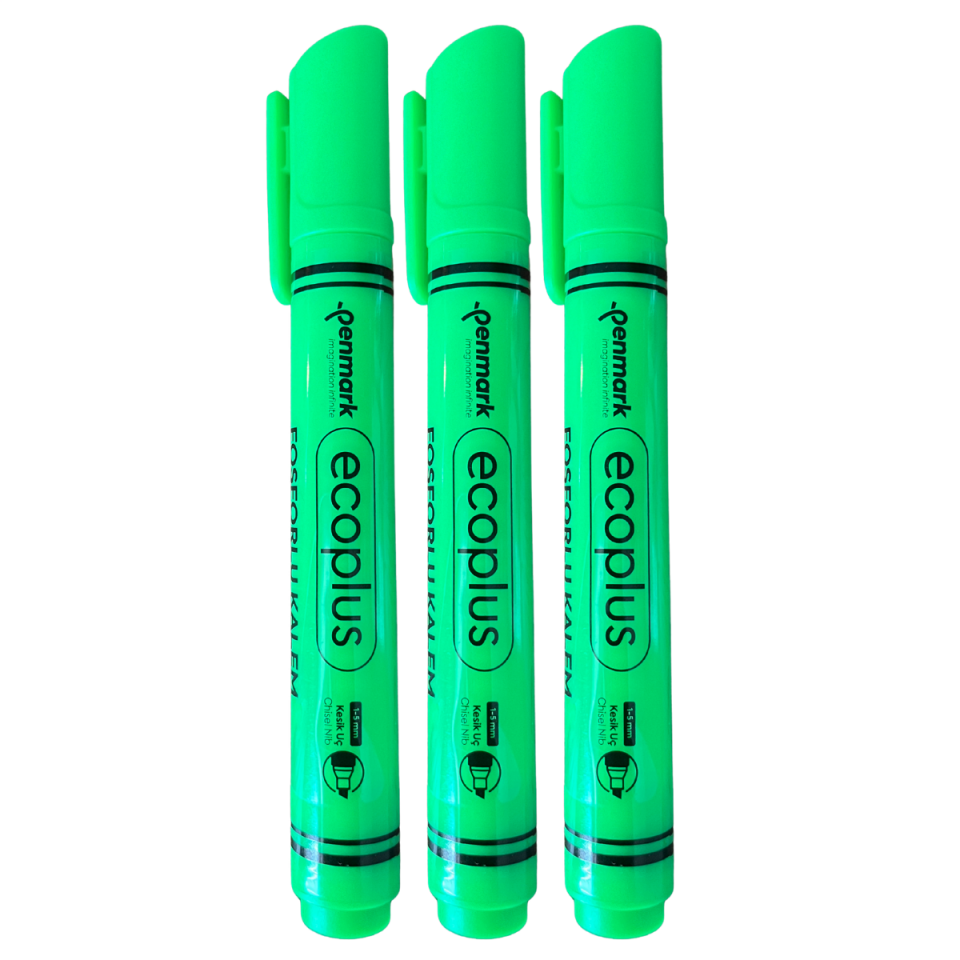 Penmark Hs1300-02 Ecoplus Kalem Tipi Fosforlu Kalem Yeşil