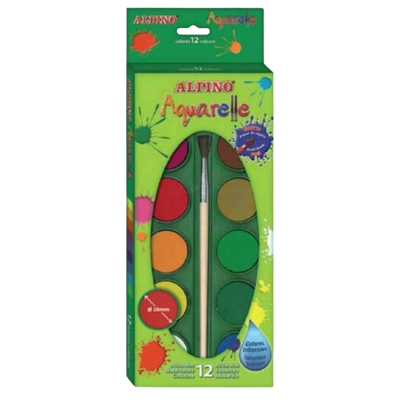 Alpino AQ-000001 Suluboya Fırça Hediyeli 12'li