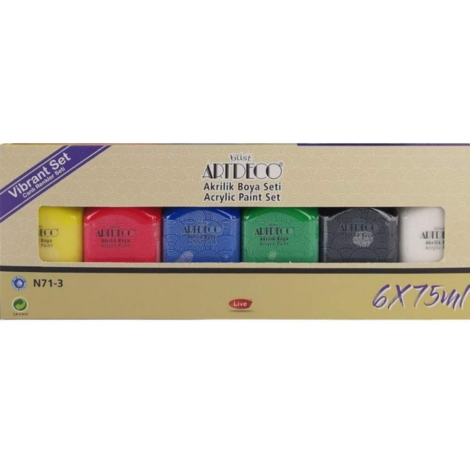 Artdeco 070I­As1 Akrilik Boya 6x75ml  Canlı Renk