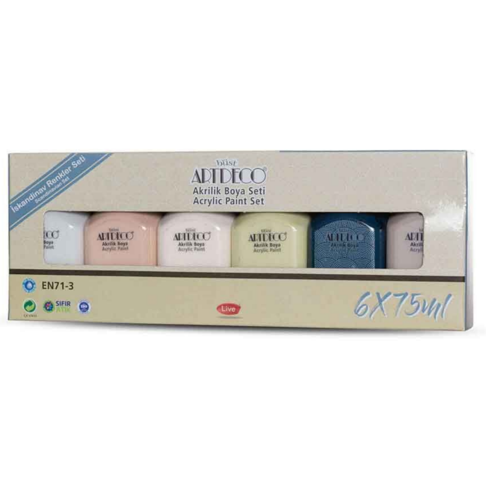 Artdeco 070I­As11 Akrilik Boya Seti  6x75 ml İskandinav Renkler