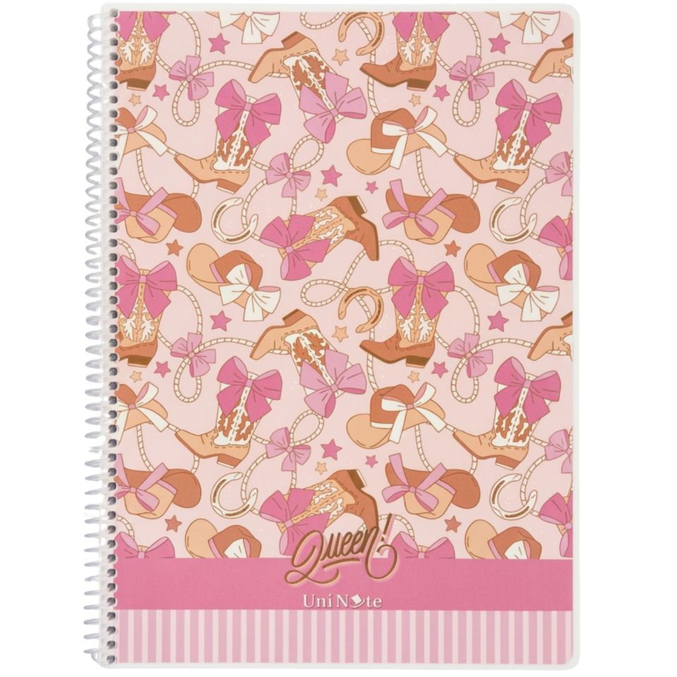 UniNote Queen Spiralli Pp Kapak A4 72 Yp.Kareli Defter 07