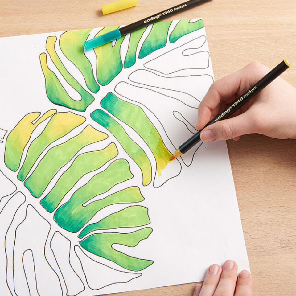 Edding E-1340 Fırça Uçlu Kalem Seti 10'lu