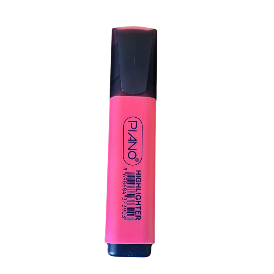 Piano Highlighter Fosforlu Kalem Pembe