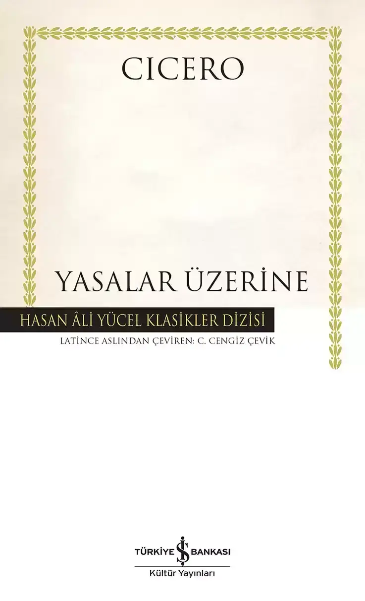 Yasalar Üzerine - Ciltli