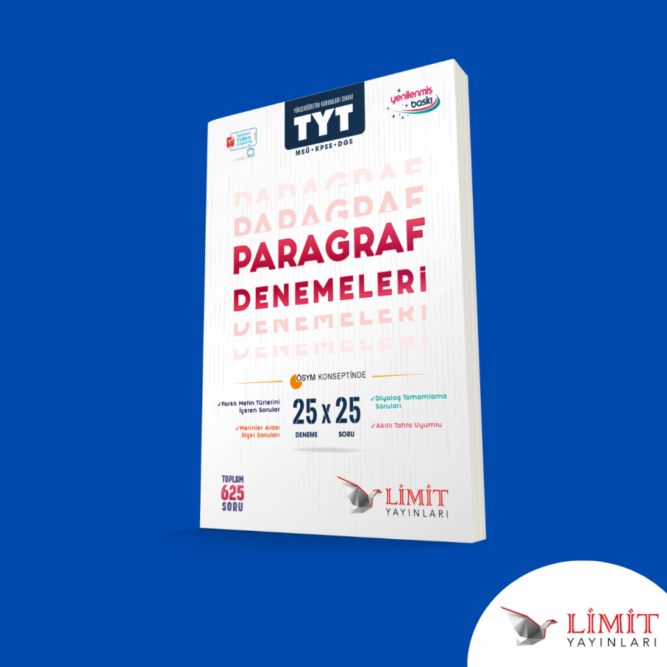 Limit Yayınları Tyt 25' Li Paragraf Denemeleri