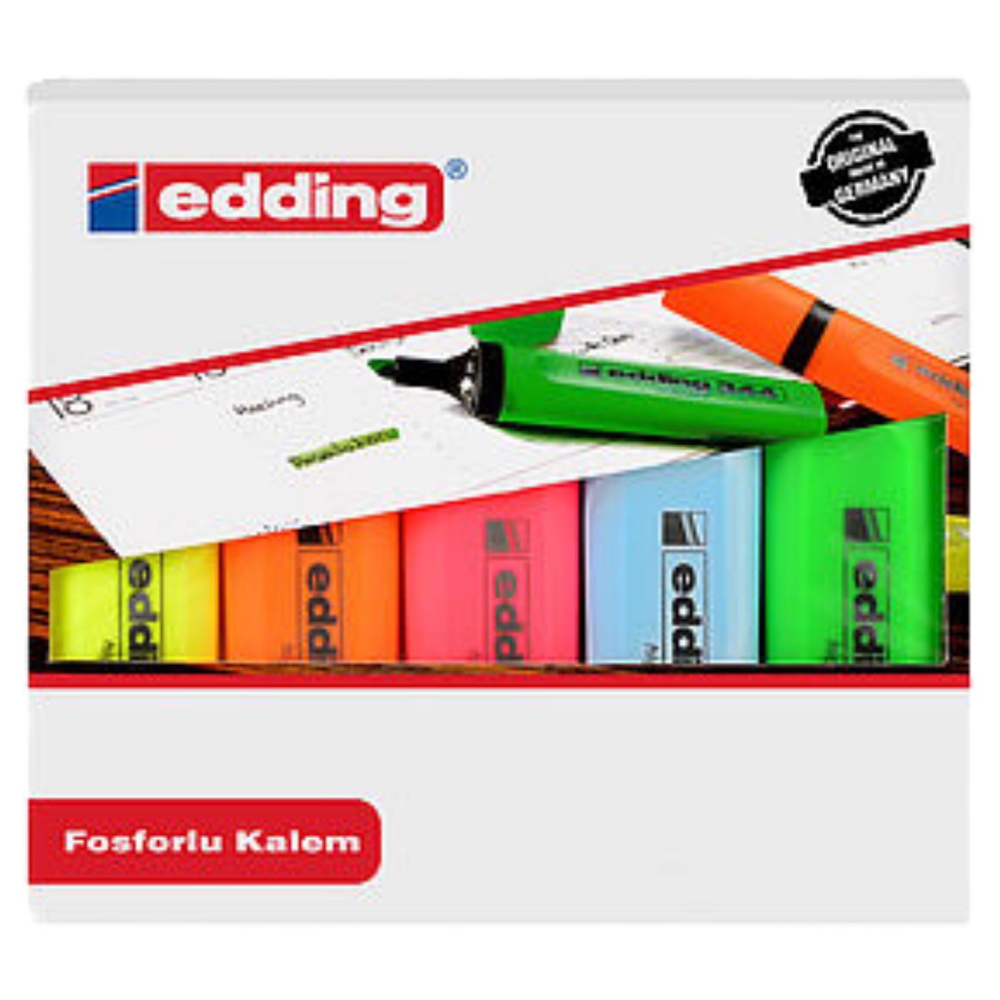 Edding Fosforlu Kalem Seti 344 5'li Doldurulabilir