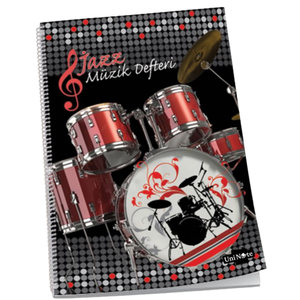 UniNote 36000-01 Spiralli Jazz Müzik Defteri Pp Kapak 30Yp