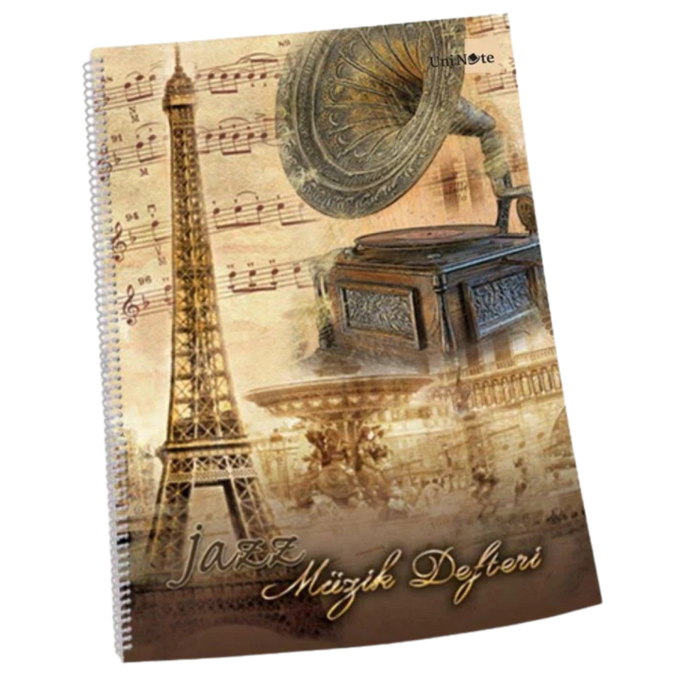 UniNote 36000-03 Spiralli Jazz Müzik Defteri Pp Kapak 30Yp