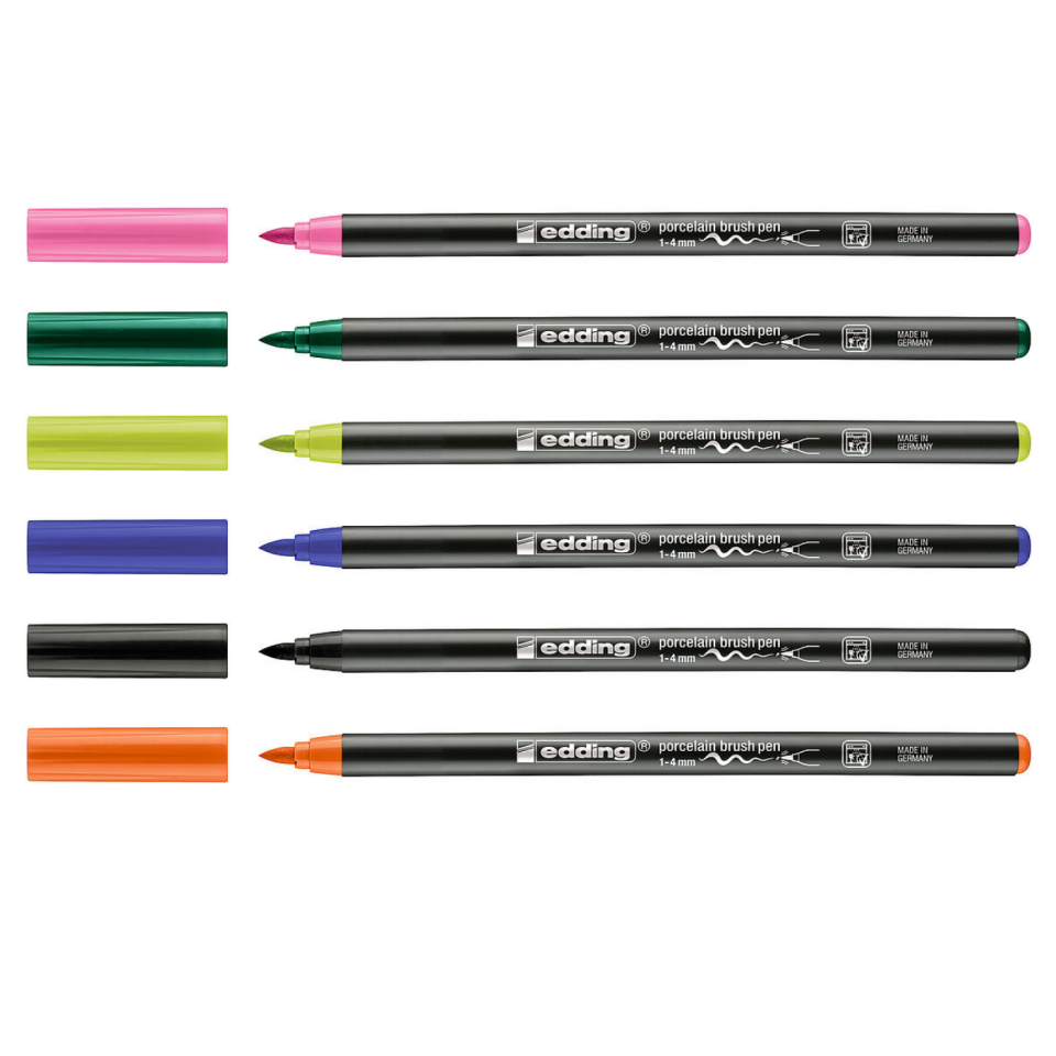 Edding Porselen Kalemi Ana Renkler 6'lı 4200