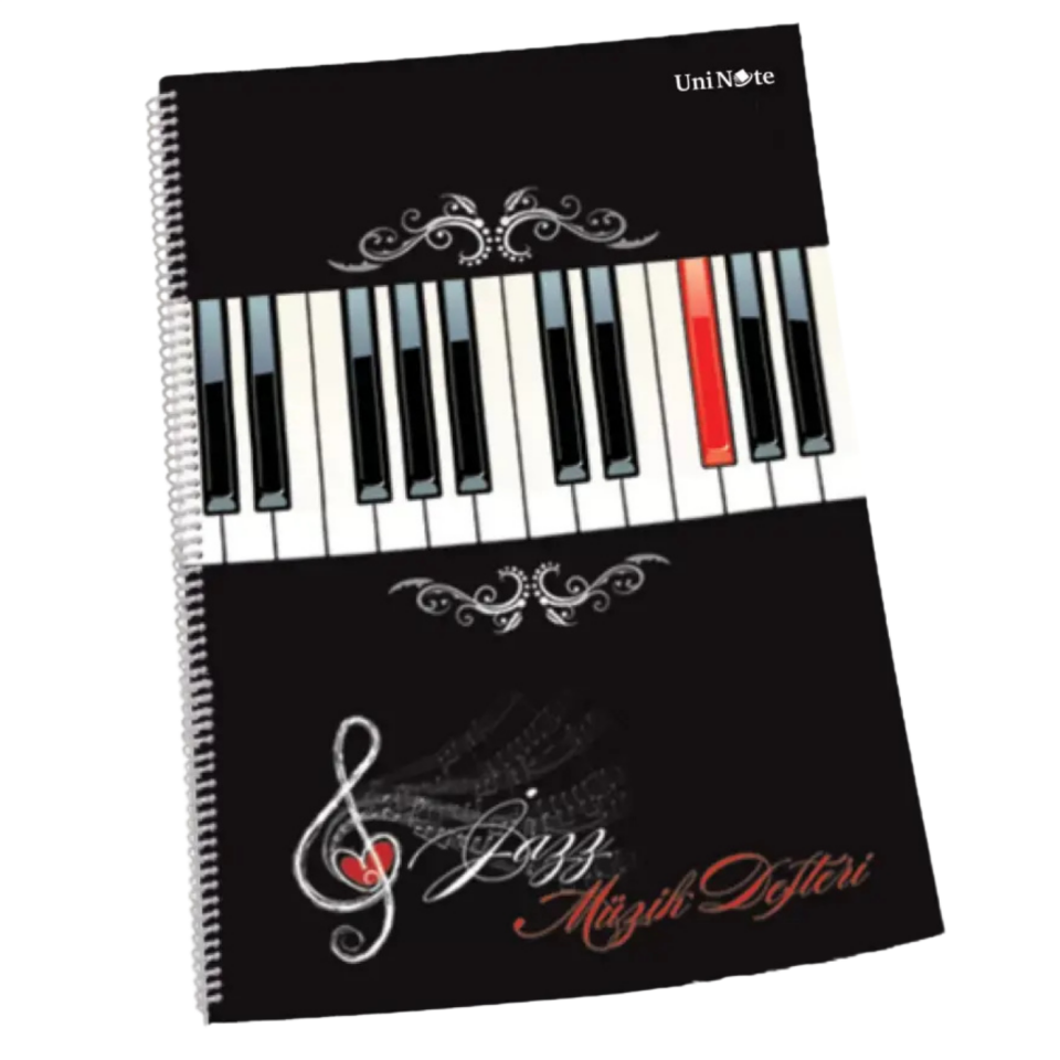 UniNote 36000-02 Spiralli Jazz Müzik Defteri Pp Kapak 30Yp