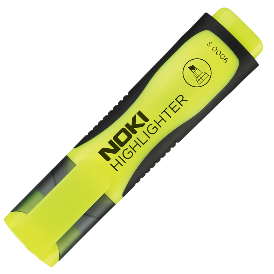 Noki 9000 Neon Fosforlu Kalem Kesik Uç 5mm Mavi