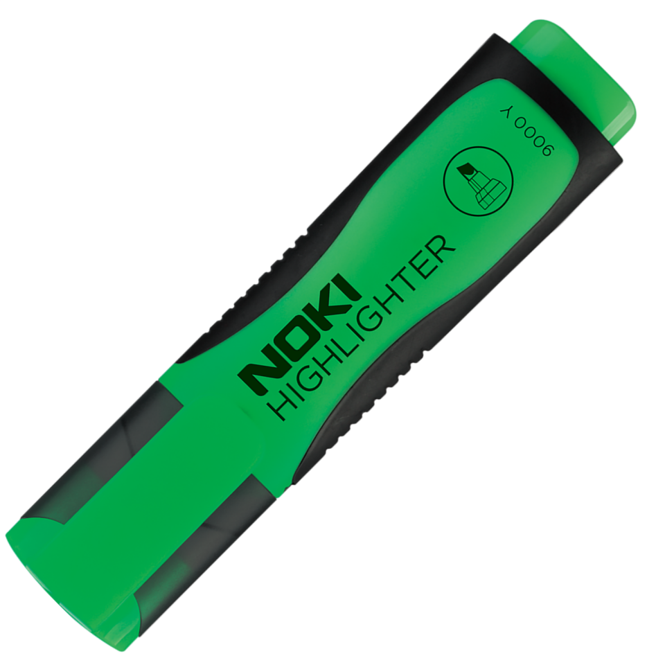 Noki 9000 Neon Fosforlu Kalem Kesik Uç 5mm Yeşil