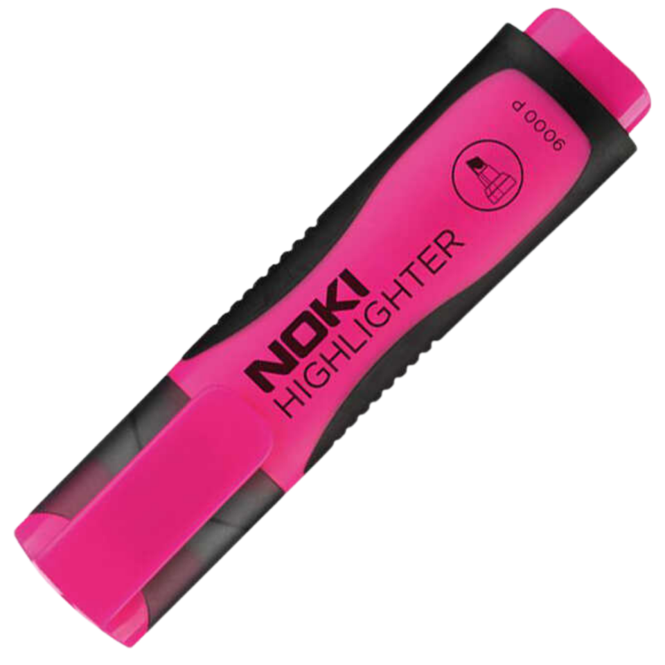 Noki 9000 Neon Fosforlu Kalem Kesik Uç 5mm Pembe