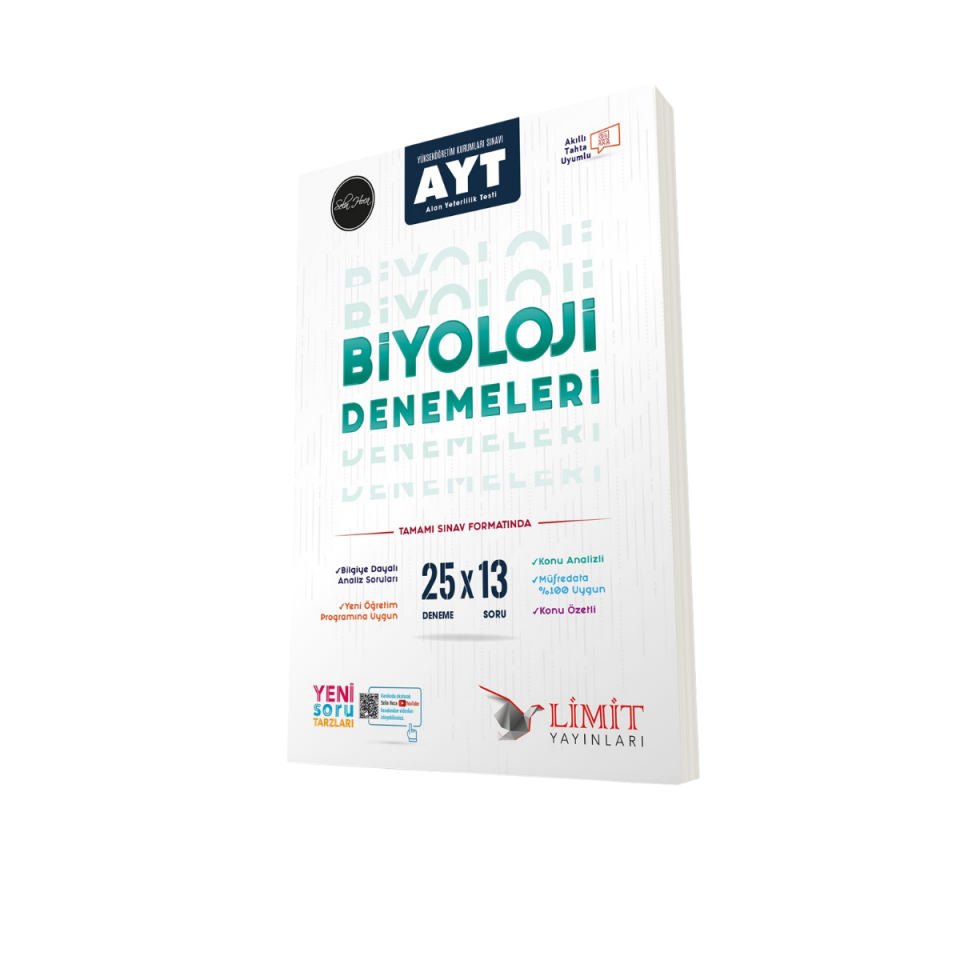 Limit Yayınları AYT 25'li Biyoloji Denemeleri
